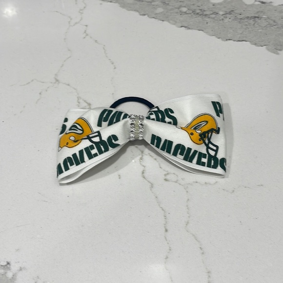 Green Bay Packers Cheer Bow/ Hair Bow - Picture 1 of 4